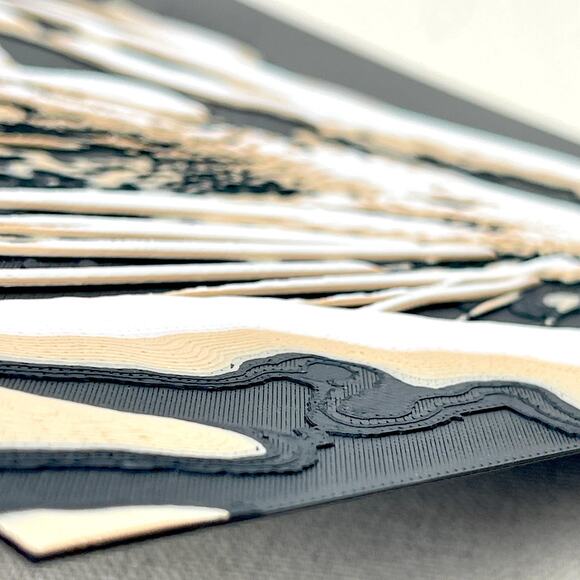 Cat Silhouette Wall Art: Textured Realistic Feline Print, 7.5in Square - Picture 5 of 9